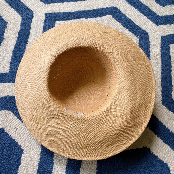 βοΈπ€ TINATOO VINTAGE TAN STRAW SUMMER BEACH HAT - Picture 3 of 8